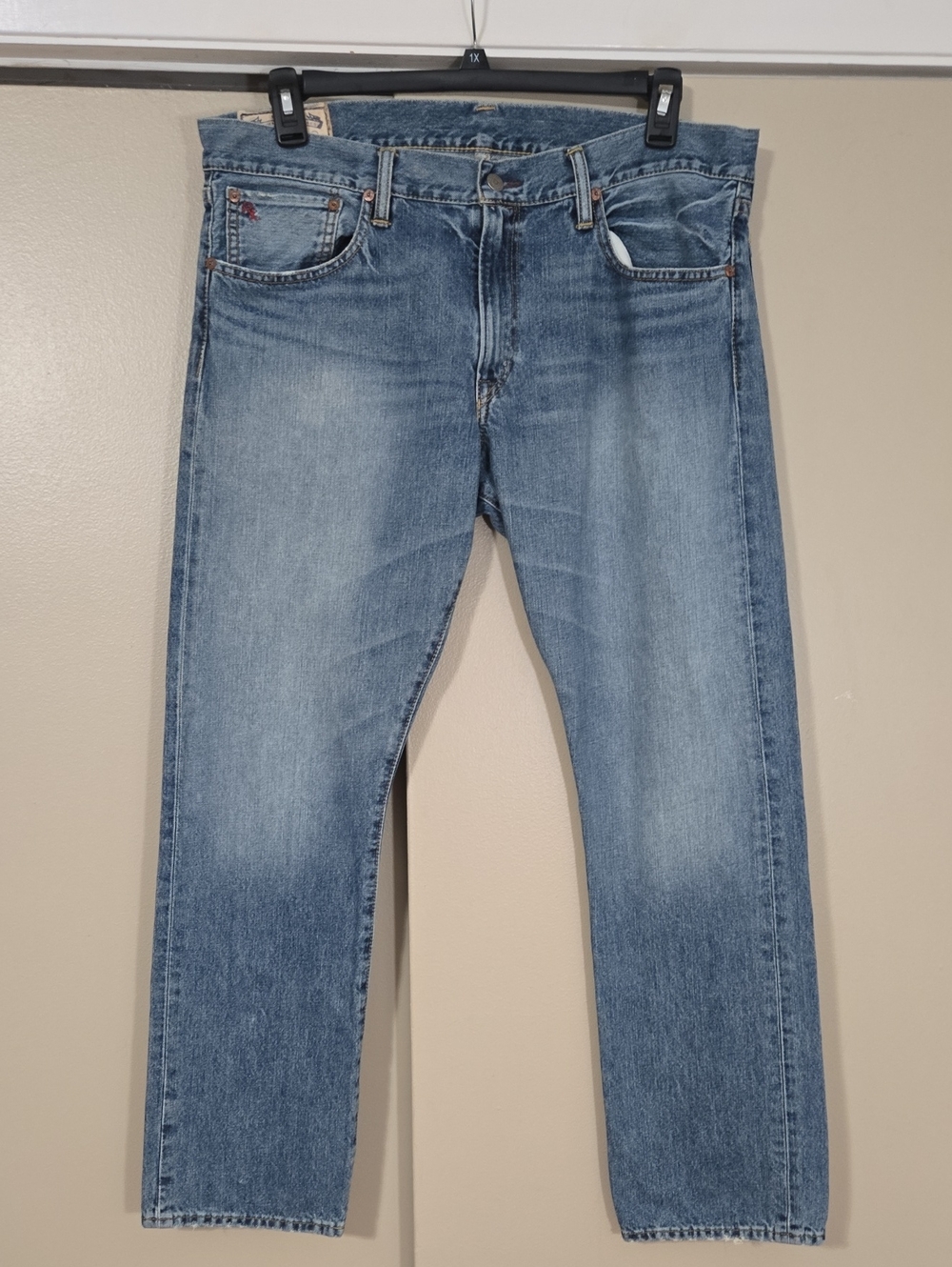 Y2K Polo Ralph Lauren Men's Authentic Dungarees Straight Jeans 36 X 30 Inches